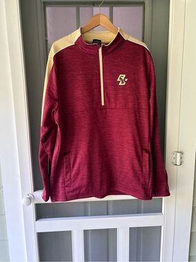 Colosseum Boston College  1/4 Zip Pullover with Cream Accents